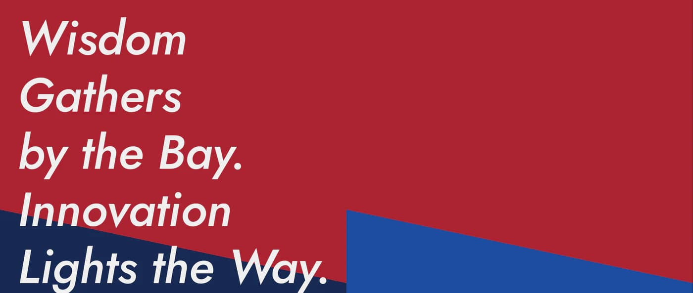 以 IAIA 品牌標語「Wisdom gathers by the Bay. Innovation lights the way.」構成的香港街景視覺